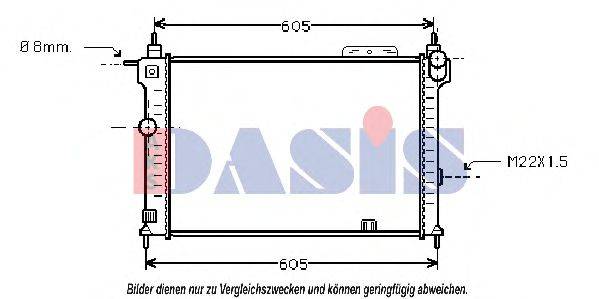 AKS DASIS 151450N Радіатор, охолодження двигуна