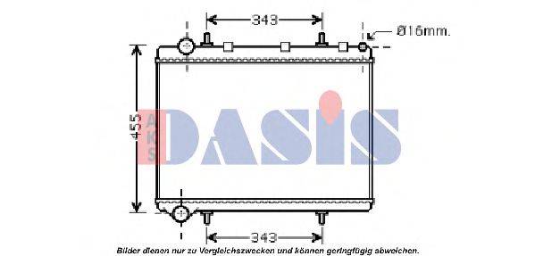 AKS DASIS 160103N Радіатор, охолодження двигуна