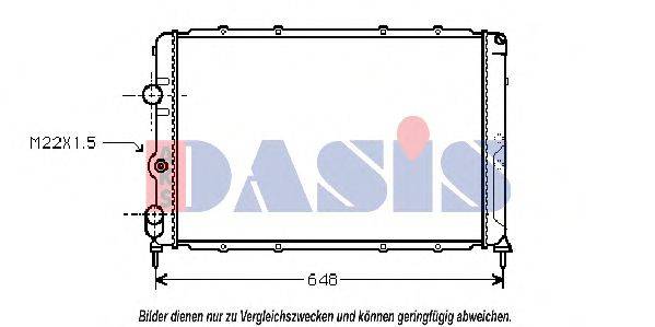 AKS DASIS 181350N Радіатор, охолодження двигуна