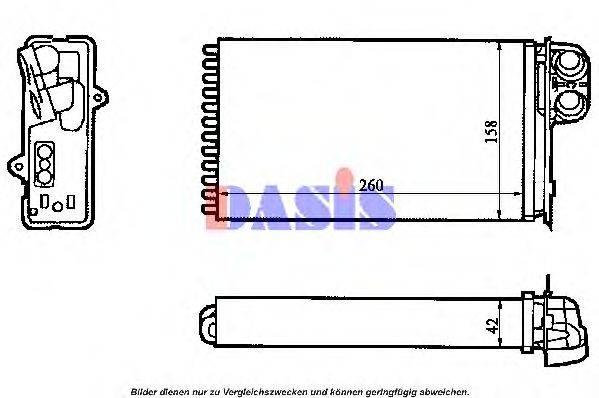 AKS DASIS 189280N Теплообмінник, опалення салону