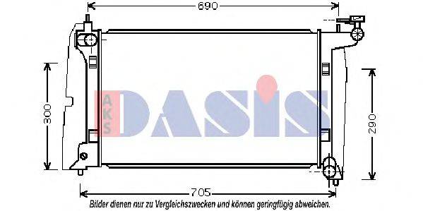 AKS DASIS 210041N Радіатор, охолодження двигуна