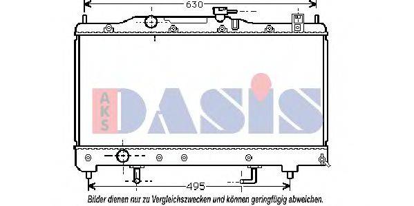 AKS DASIS 211980N Радіатор, охолодження двигуна