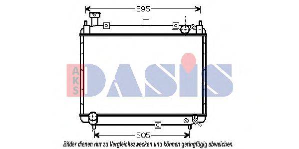 AKS DASIS 213810N Радіатор, охолодження двигуна