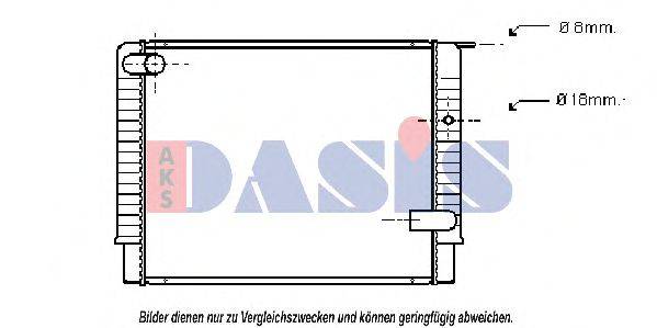 AKS DASIS 220440N Радіатор, охолодження двигуна