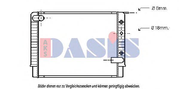 AKS DASIS 220450N Радіатор, охолодження двигуна