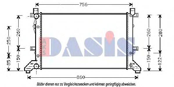 AKS DASIS 240070N Радіатор, охолодження двигуна