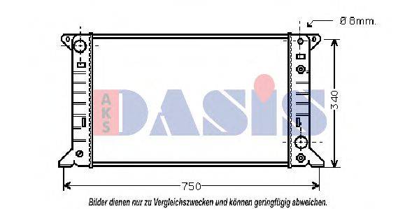 AKS DASIS 250100N Радіатор, охолодження двигуна