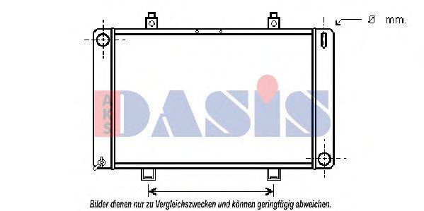 AKS DASIS 250120N Радіатор, охолодження двигуна