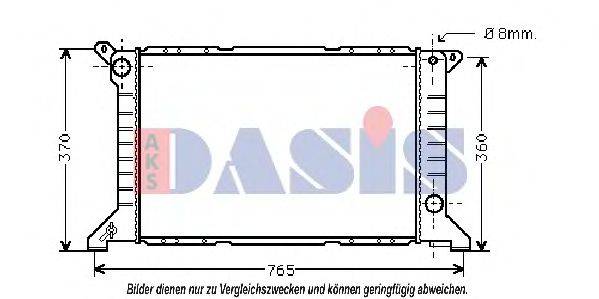 AKS DASIS 250250N Радіатор, охолодження двигуна