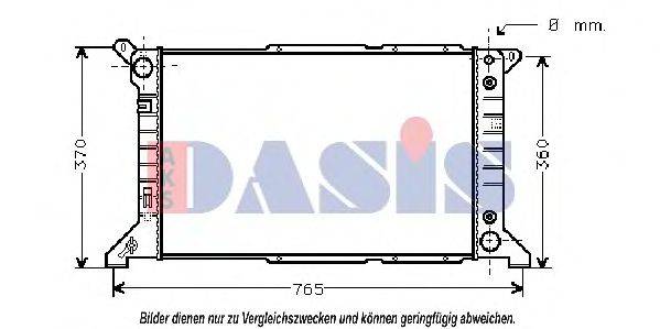 AKS DASIS 250280N Радіатор, охолодження двигуна