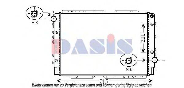 AKS DASIS 300001N Радіатор, охолодження двигуна