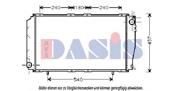 AKS DASIS 350014N Радіатор, охолодження двигуна