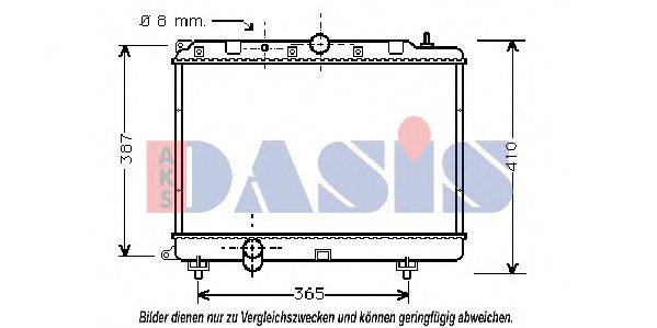 AKS DASIS 370350N Радіатор, охолодження двигуна