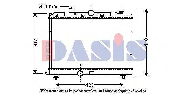 AKS DASIS 370410N Радіатор, охолодження двигуна