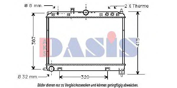 AKS DASIS 370420N Радіатор, охолодження двигуна