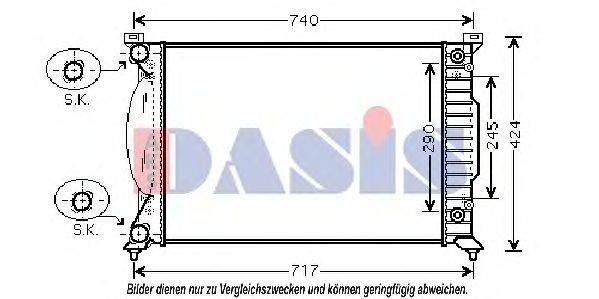 AKS DASIS 480036N Радіатор, охолодження двигуна