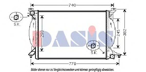 AKS DASIS 480039N Радіатор, охолодження двигуна