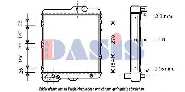 AKS DASIS 480180N Радіатор, охолодження двигуна