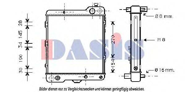 AKS DASIS 480590N Радіатор, охолодження двигуна