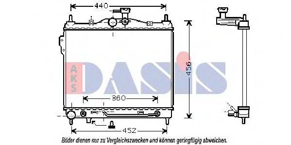 AKS DASIS 510027N Радіатор, охолодження двигуна