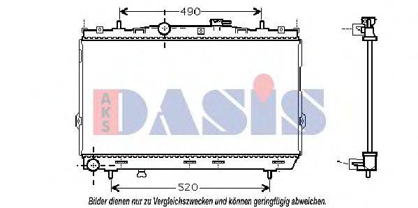 AKS DASIS 510031N Радіатор, охолодження двигуна