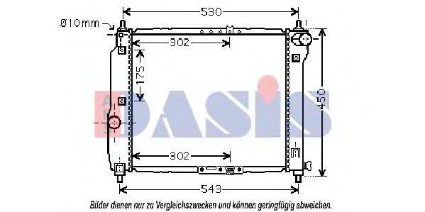 AKS DASIS 510068N Радіатор, охолодження двигуна