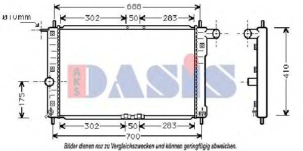 AKS DASIS 510080N Радіатор, охолодження двигуна