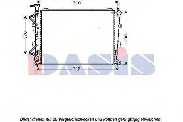 AKS DASIS 510097N Радіатор, охолодження двигуна