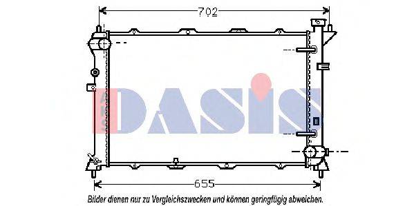 AKS DASIS 560100N Радіатор, охолодження двигуна