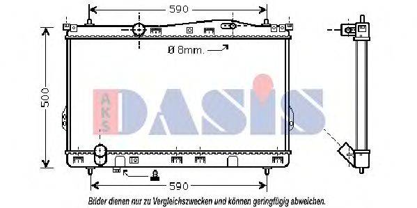 AKS DASIS 560400N Радіатор, охолодження двигуна