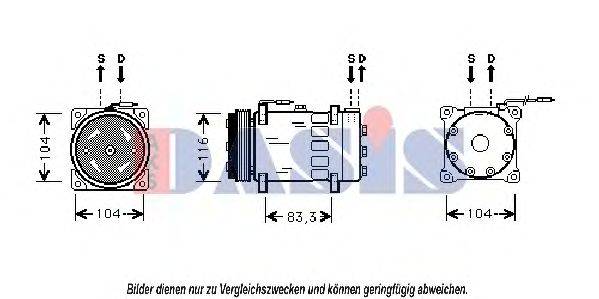 AKS DASIS 850451N Компресор, кондиціонер