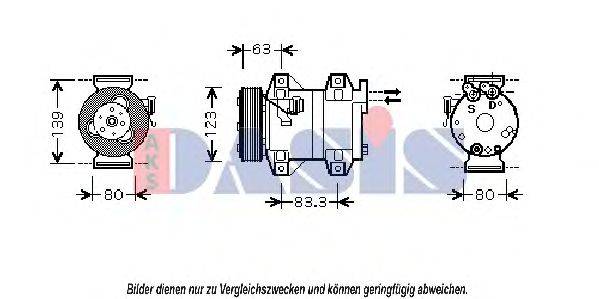 AKS DASIS 850701N Компресор, кондиціонер