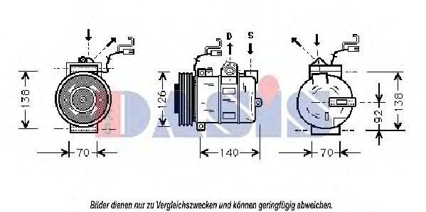 AKS DASIS 851085N Компресор, кондиціонер