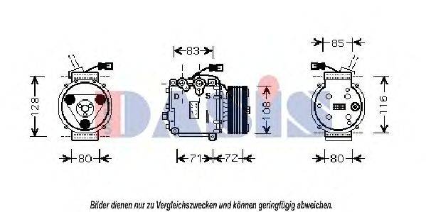 AKS DASIS 851387N Компресор, кондиціонер