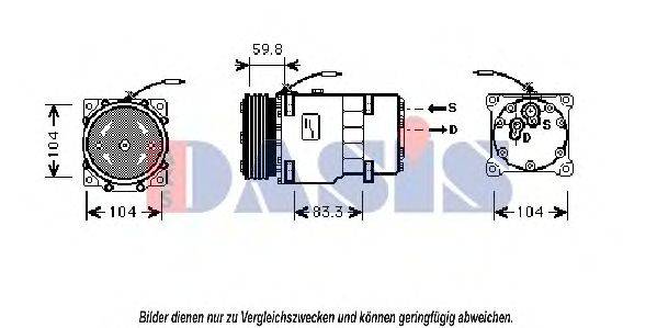 AKS DASIS 851881N Компресор, кондиціонер