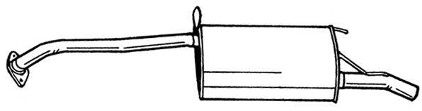 AKS DASIS SG38601 Глушник вихлопних газів кінцевий
