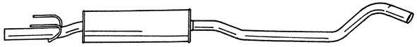 AKS DASIS SG40454 Середній глушник вихлопних газів