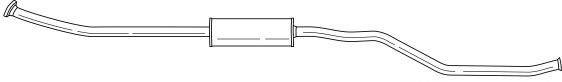 AKS DASIS SG20419 Середній глушник вихлопних газів