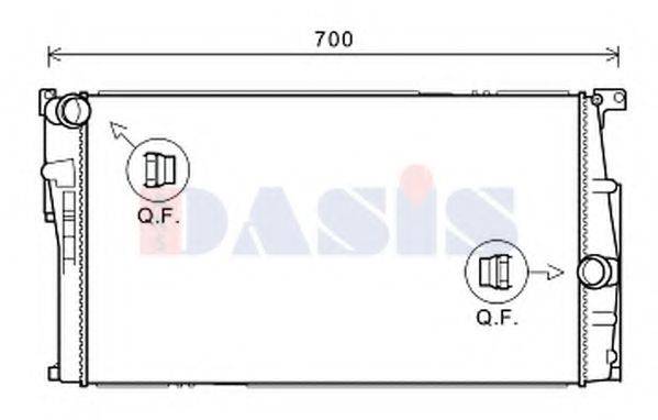 AKS DASIS 050073N Радіатор, охолодження двигуна