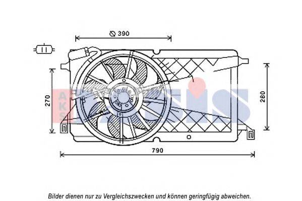 AKS DASIS 098129N Вентилятор, охолодження двигуна