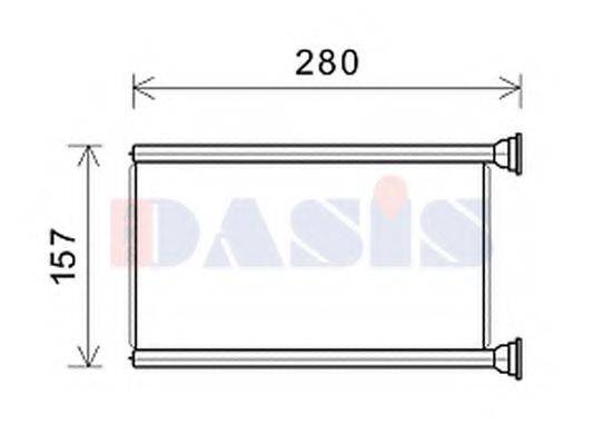 AKS DASIS 519037N Теплообмінник, опалення салону