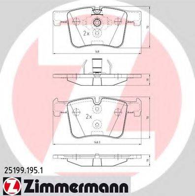 ZIMMERMANN 251991951 Комплект гальмівних колодок, дискове гальмо