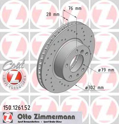 ZIMMERMANN 150126152 гальмівний диск