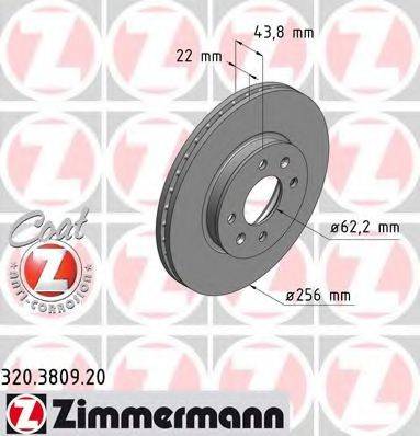 ZIMMERMANN 320380920 гальмівний диск