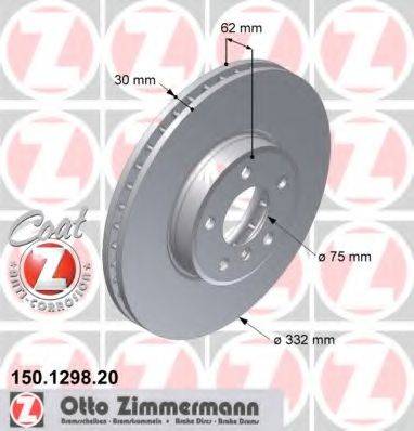 ZIMMERMANN 150129820 гальмівний диск