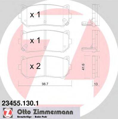 ZIMMERMANN 234551301 Комплект гальмівних колодок, дискове гальмо