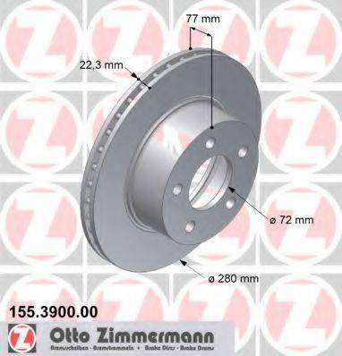 ZIMMERMANN 155390000 гальмівний диск