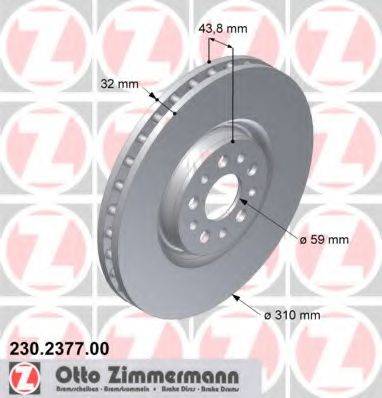 ZIMMERMANN 230237700 гальмівний диск