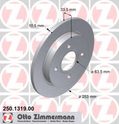 ZIMMERMANN 250131900 гальмівний диск