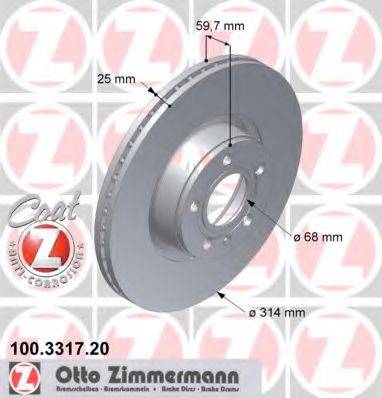 ZIMMERMANN 100331720 гальмівний диск